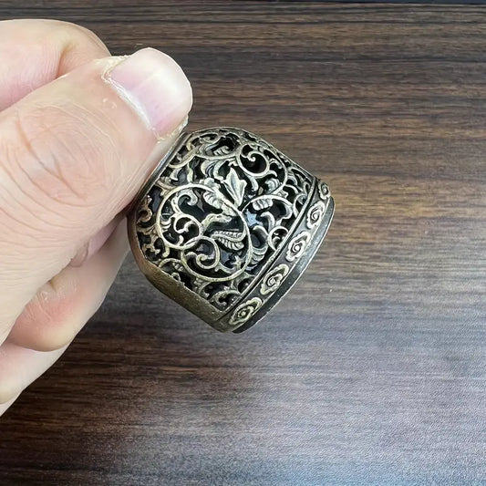 Bronze Crane Hollow Incense Burner Set