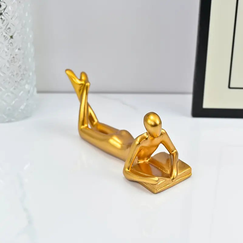 Reading Figure Decor Fantasy Bookshelf Accent Statue