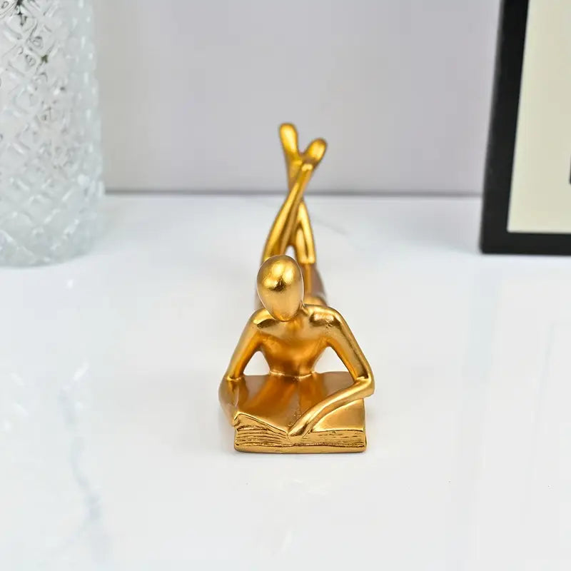 Reading Figure Decor Fantasy Bookshelf Accent Statue