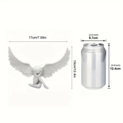 Exquisite Angel Wings Figurine Elegant European Style Tabletop Ornament