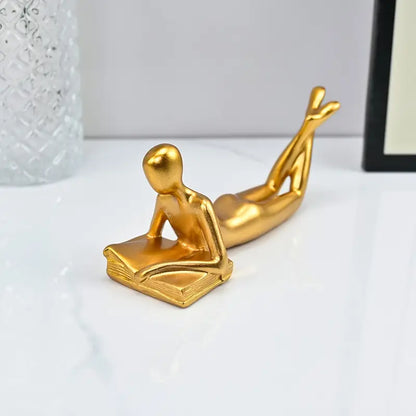 Reading Figure Decor Fantasy Bookshelf Accent Statue