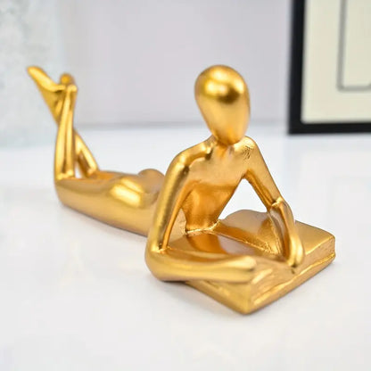 Reading Figure Decor Fantasy Bookshelf Accent Statue