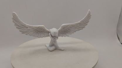 Exquisite Angel Wings Figurine Elegant European Style Tabletop Ornament